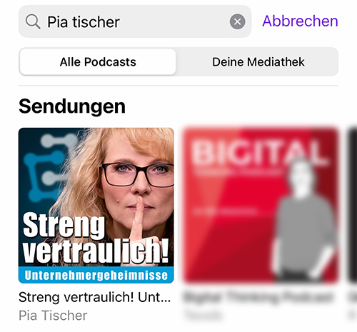 Suche nach „Pia Tischer" in der Podcasts-App