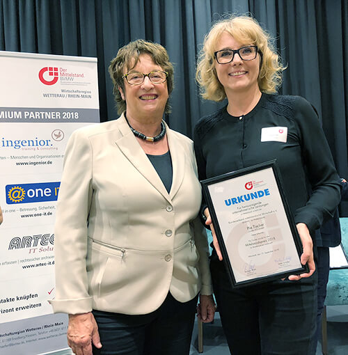 Brigitte Zypries, Pia Tischer, Preisverleihung des BVMW