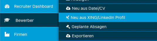LinkedIn XING Profile kopieren, Schritt 1 