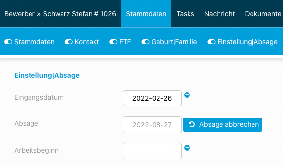 Bewerber AGG konform absagen