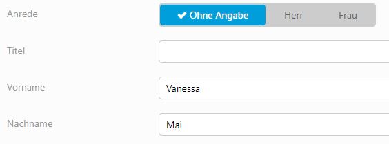 Anrede-Stammdaten