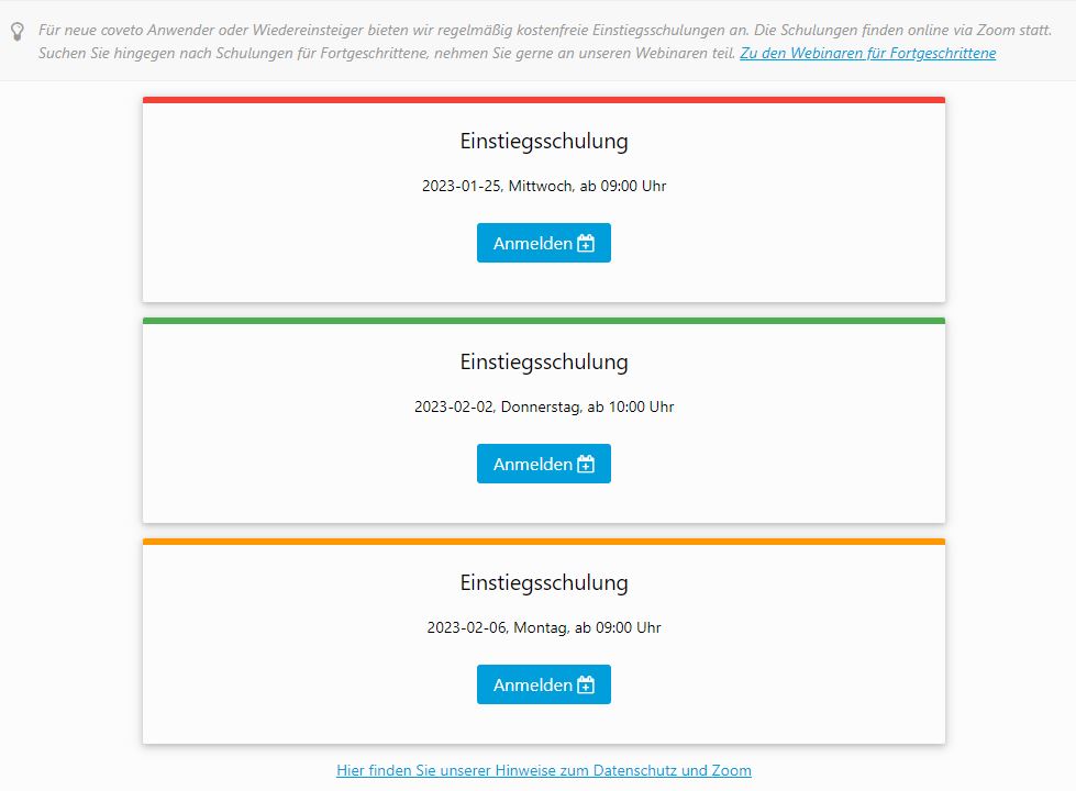 Schulungen