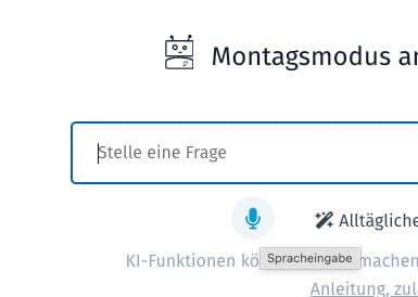Spracheingabe im KI-Chat