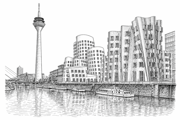 DUS-Rheinturm-Neuer-Zollhof